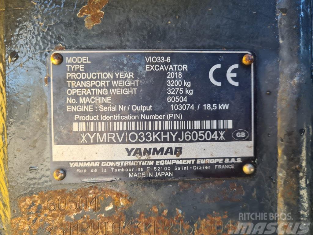 Yanmar VIO33-6 Mini ekskavatori < 7 t