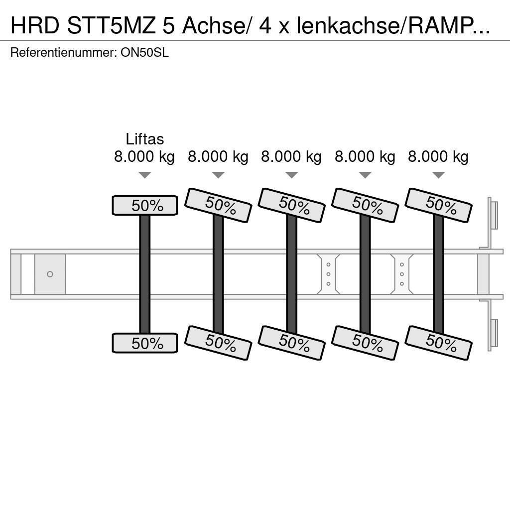 HRD STT5MZ 5 Achse/ 4 x lenkachse/RAMPEN/EXTENDABLE!! Zemie treileri