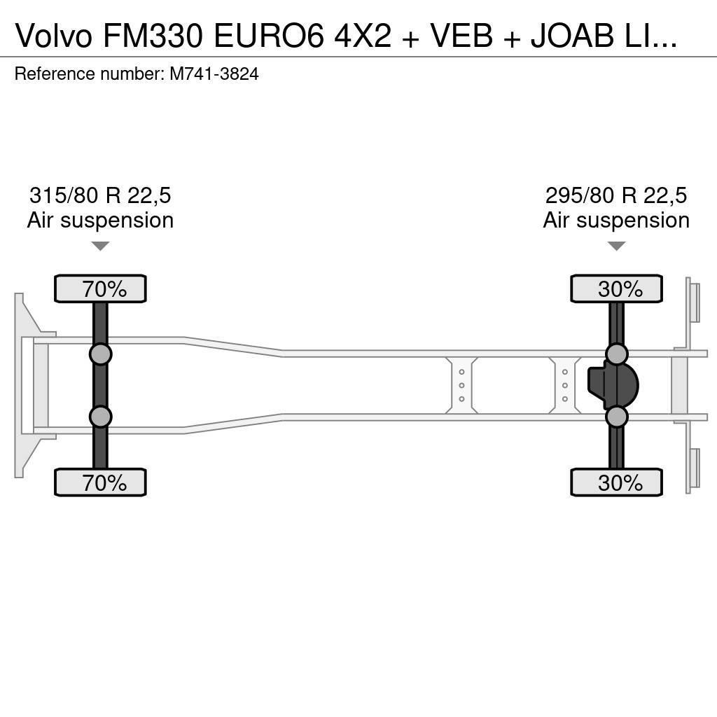 Volvo FM330 EURO6 4X2 + VEB + JOAB LIFT/EXTENDABLE + FUL Kravas automašinas konteineru vedeji
