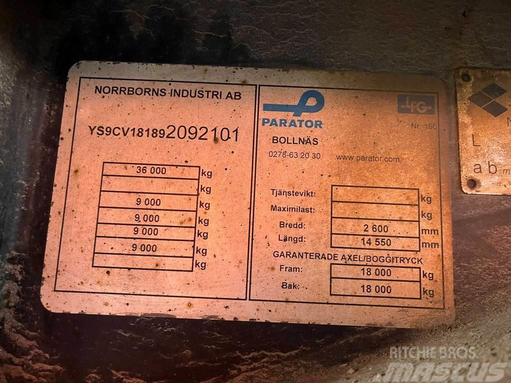 Parator CV 18-18 VECTOR 1850 / BOX L=12332 mm Treileri ar ar temperatūras kontroli