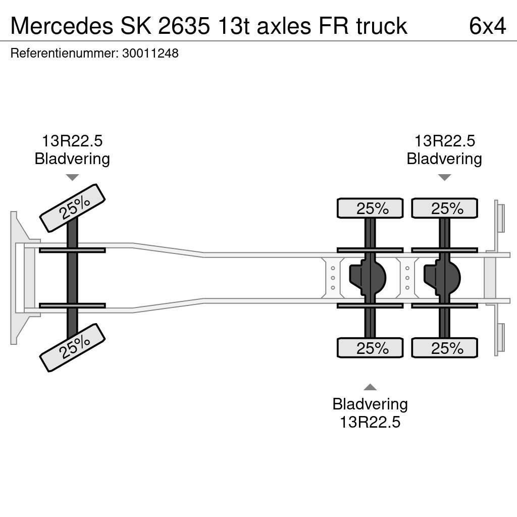 Mercedes-Benz SK 2635 13t axles FR truck Šasija ar kabīni