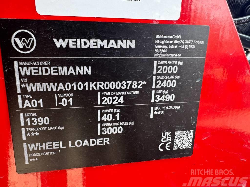 Weidemann 1390 Lietoti riteņu kompaktiekrāvēji