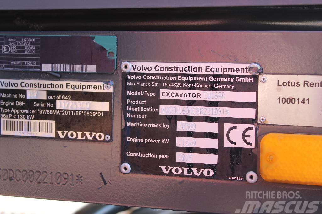 Volvo EW 160 D / Novatron 3D, Kärry, Uudet renkaat, YM! Ekskavatori uz riteņiem