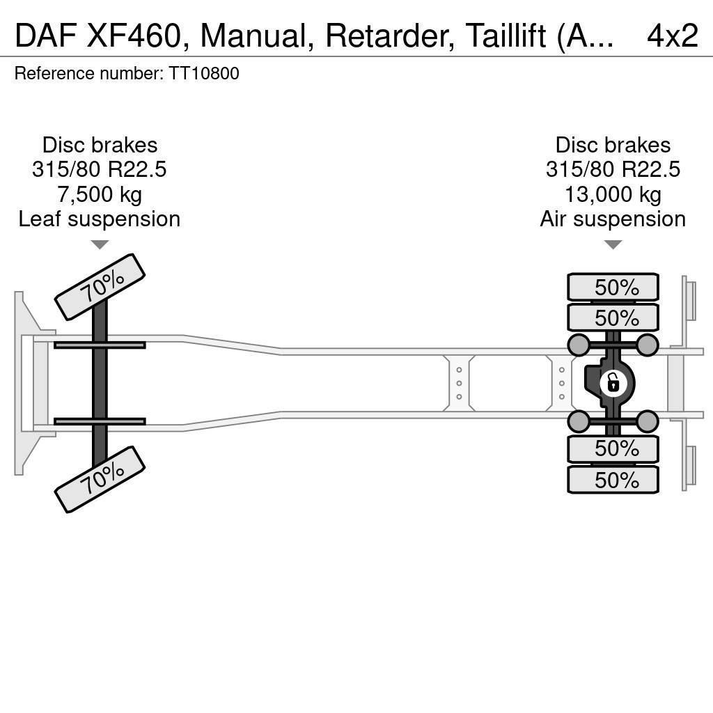 DAF XF460, Manual, Retarder, Taillift (Auffahrrampe, R Platformas/izkraušana no sāniem