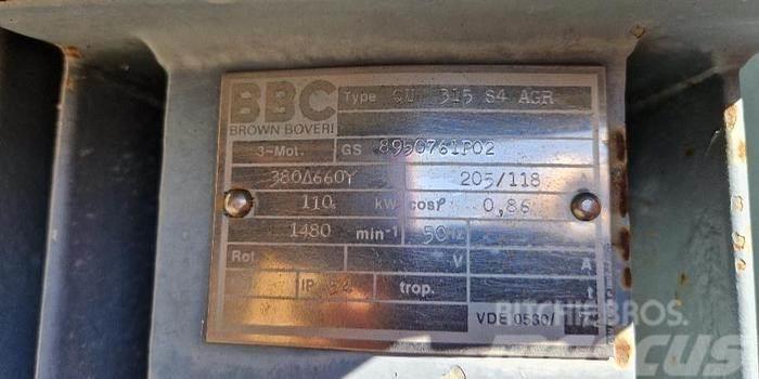 BBC Brown Boveri 110kW Elektromotor Dzinēji
