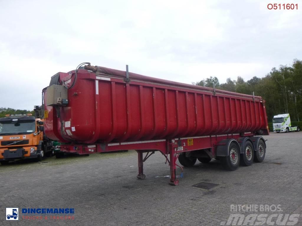 Fruehauf Tipper trailer alu 34.6 m3 + tarpaulin Piekabes pašizgāzēji