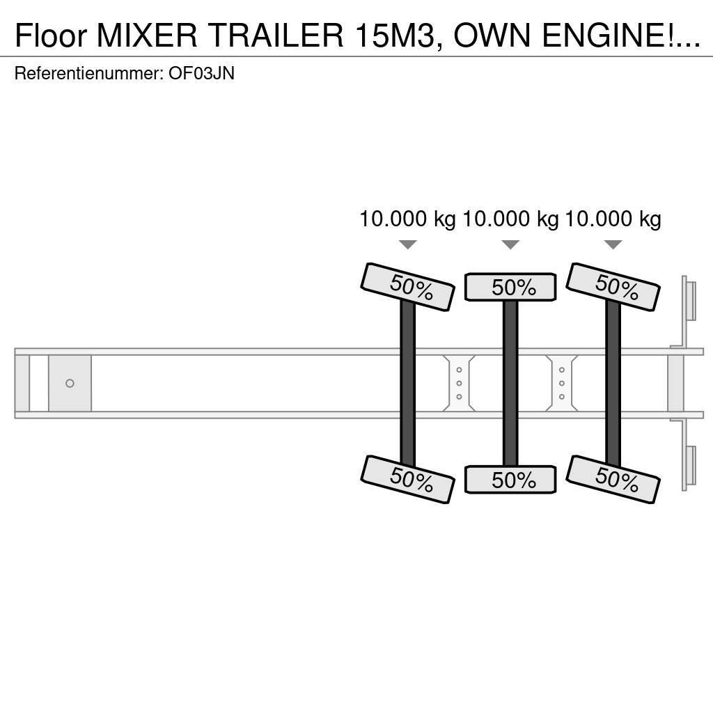Floor MIXER TRAILER 15M3, OWN ENGINE!!NL MOGELIJK!! Citas piekabes