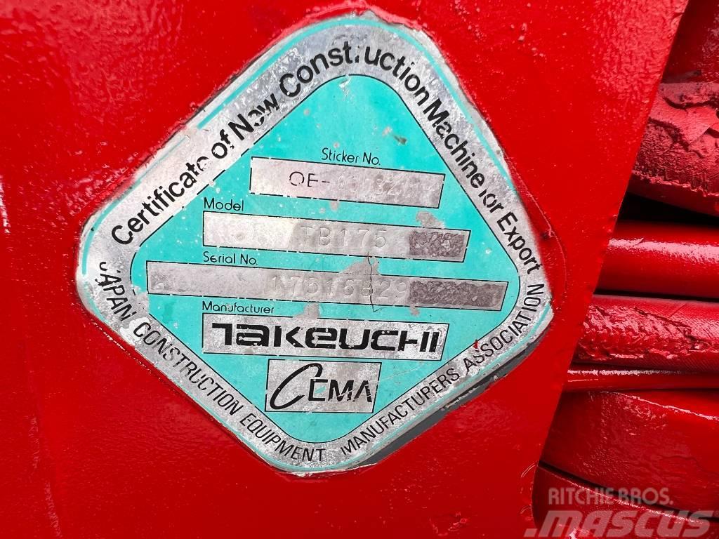 Takeuchi TB175 Vidēja lieluma ekskavatori 7 t - 12 t