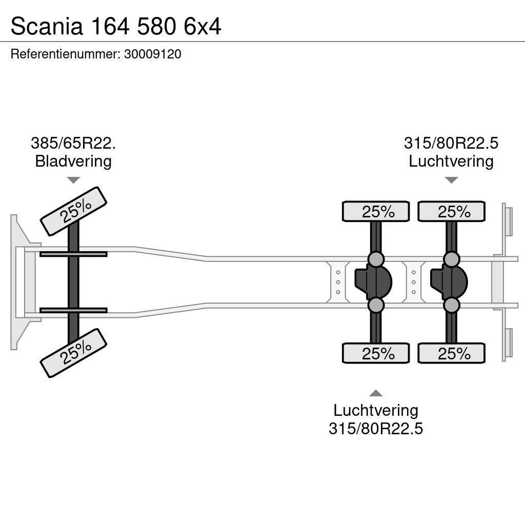Scania 164 580 6x4 Šasija ar kabīni