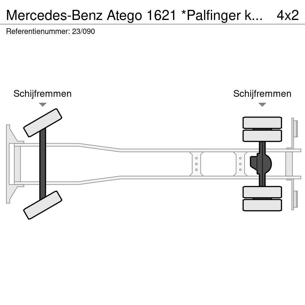 Mercedes-Benz Atego 1621 *Palfinger kraan*Containersysteem*lucht Treileri ar āķi
