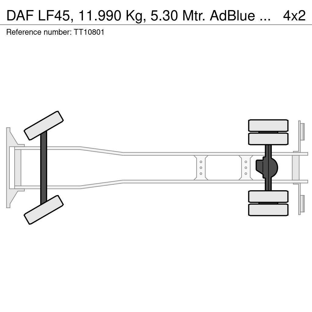DAF LF45, 11.990 Kg, 5.30 Mtr. AdBlue Platformas/izkraušana no sāniem