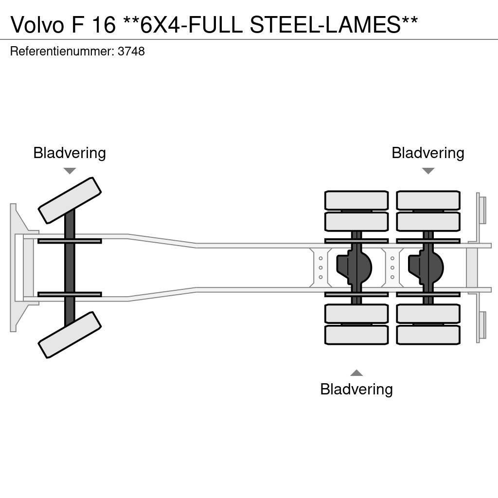 Volvo F 16 **6X4-FULL STEEL-LAMES** Šasija ar kabīni