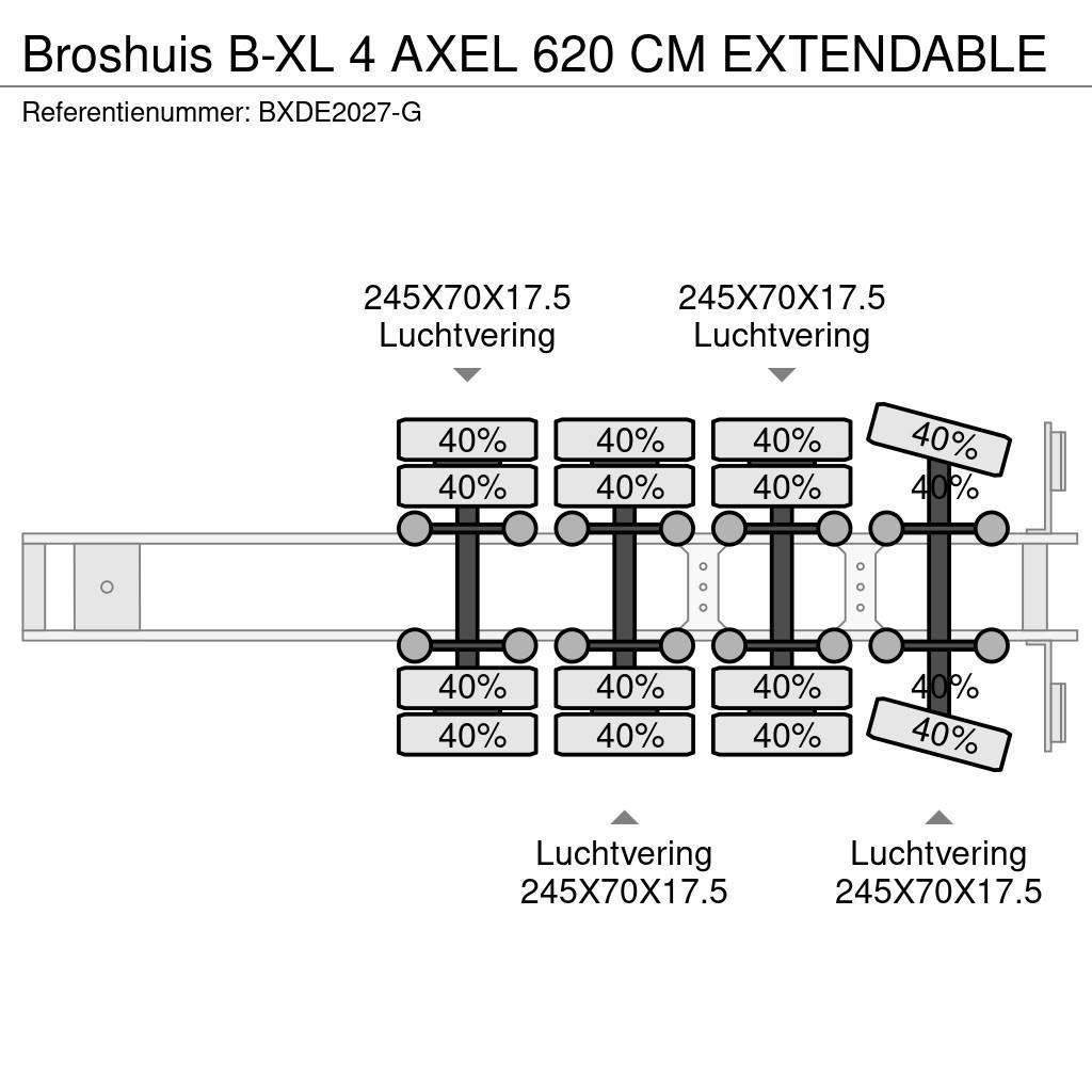 Broshuis B-XL 4 AXEL 620 CM EXTENDABLE Zemie treileri