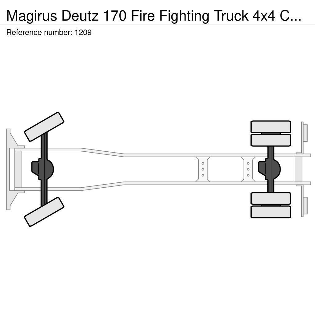 Magirus Deutz 170 Fire Fighting Truck 4x4 Complete truck G Ugunsdzēšamā tehnika
