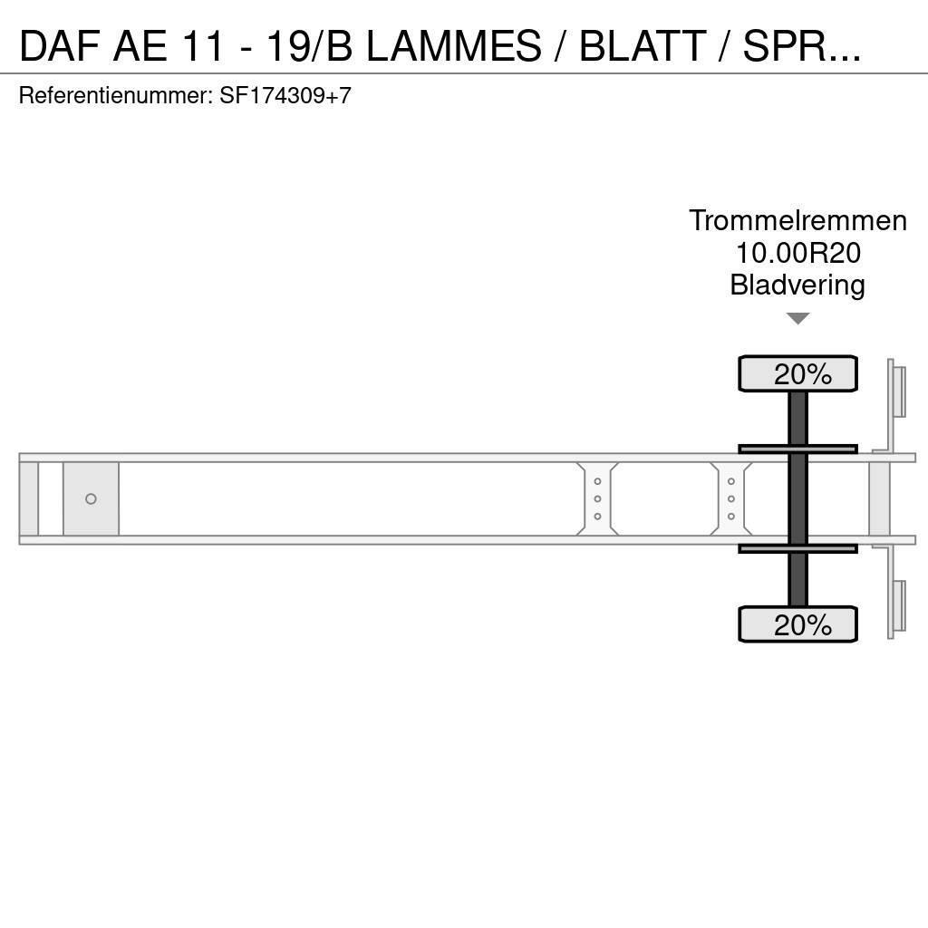 DAF AE 11 - 19/B LAMMES / BLATT / SPRING / FREINS TAMB Tents puspiekabes