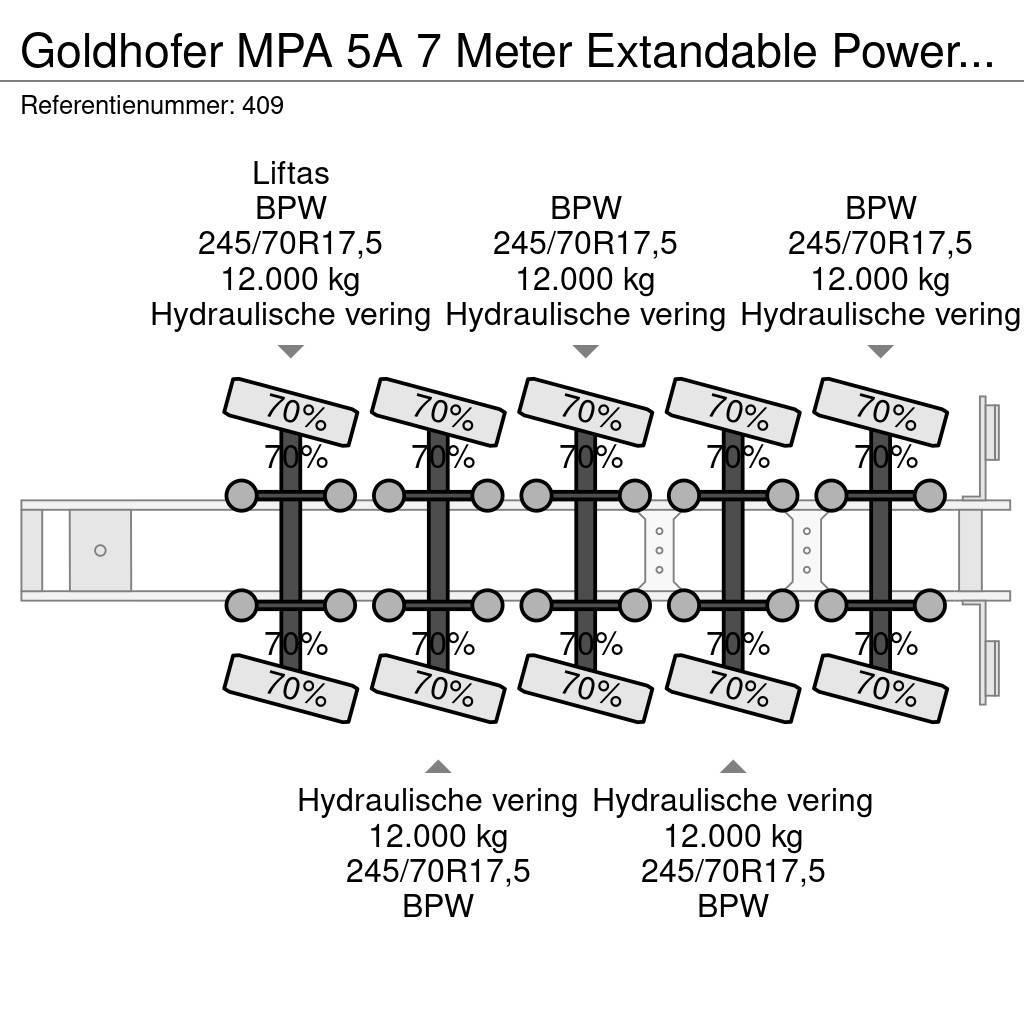 Goldhofer MPA 5A 7 Meter Extandable Powersteering Liftaxle 1 Zemie treileri