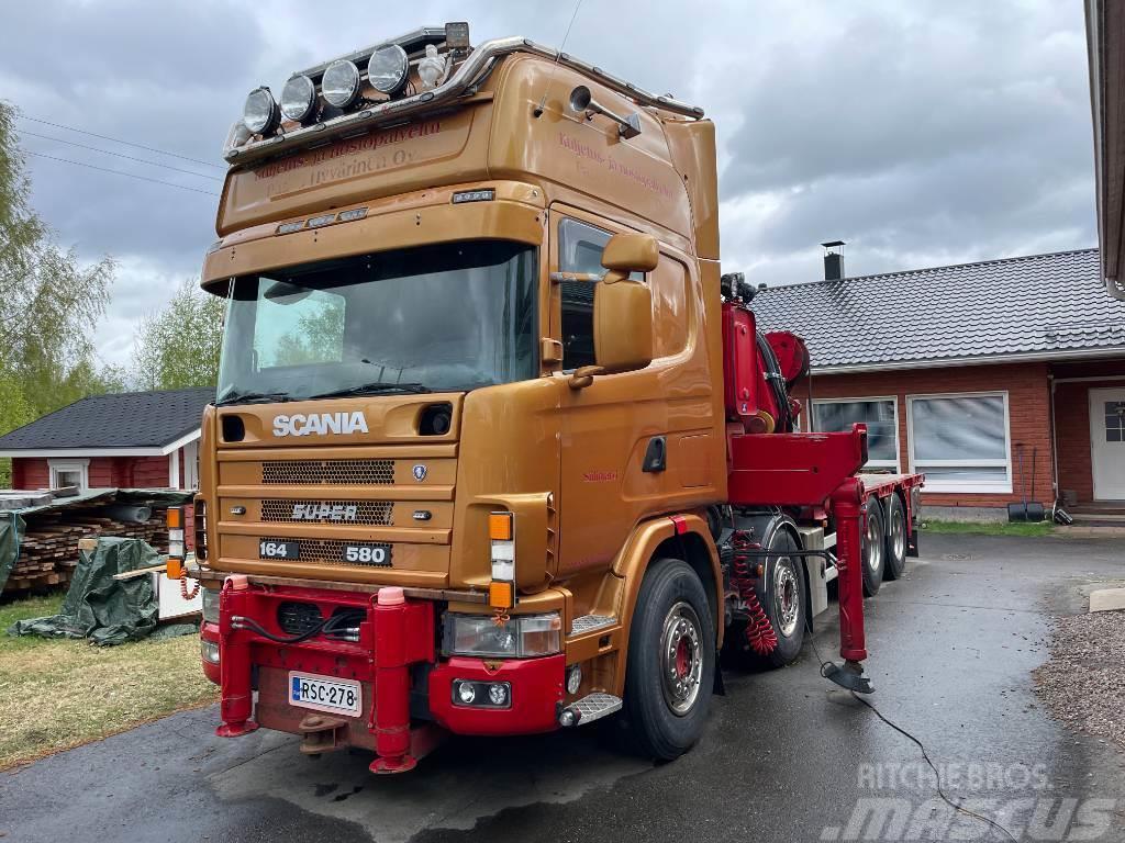Scania R164 8x2 +Copma 990.6 nosturi+Jibi, kympitys 2028v Smagās mašīnas ar celtni