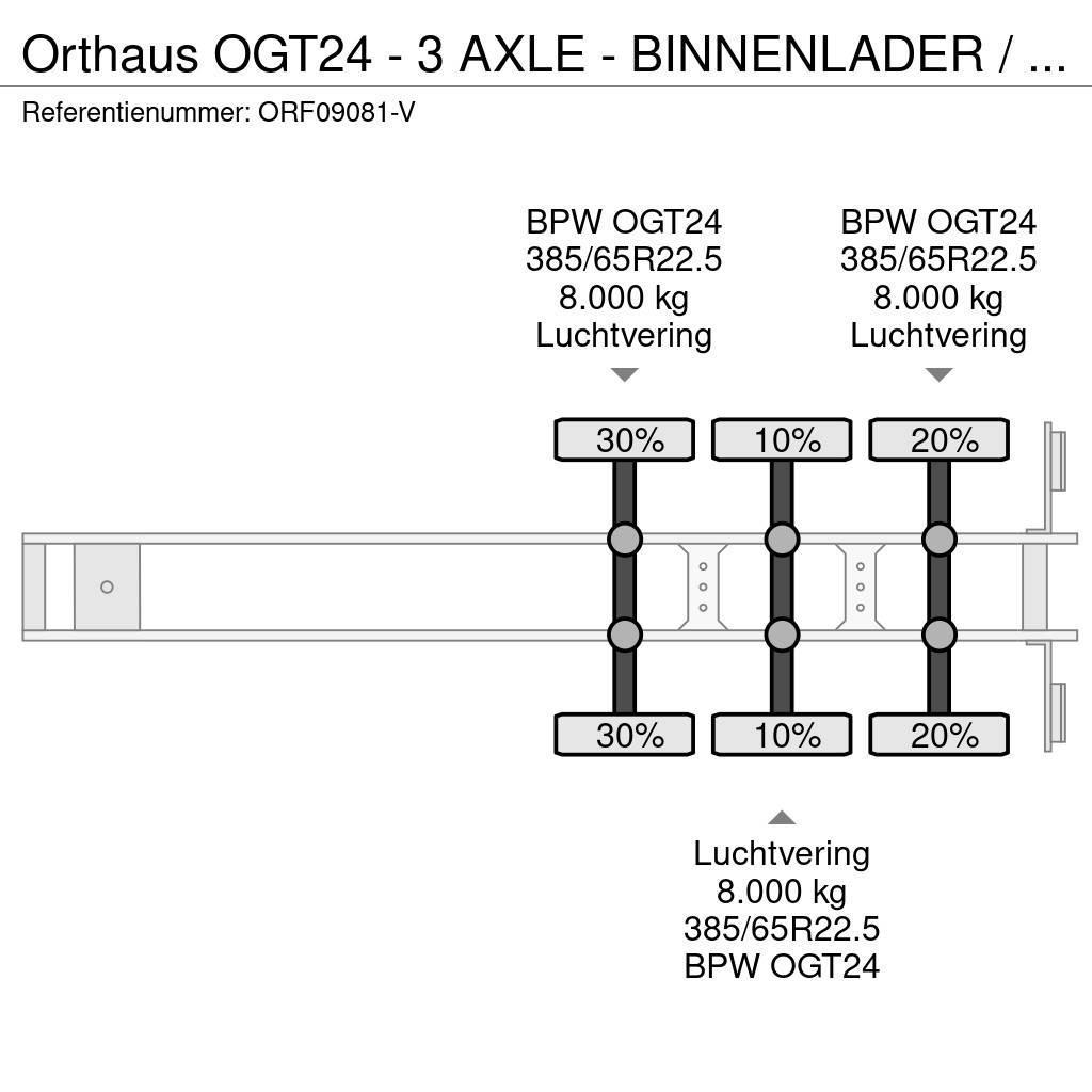 Orthaus OGT24 - 3 AXLE - BINNENLADER / INNENLADER / INLOAD Citas piekabes