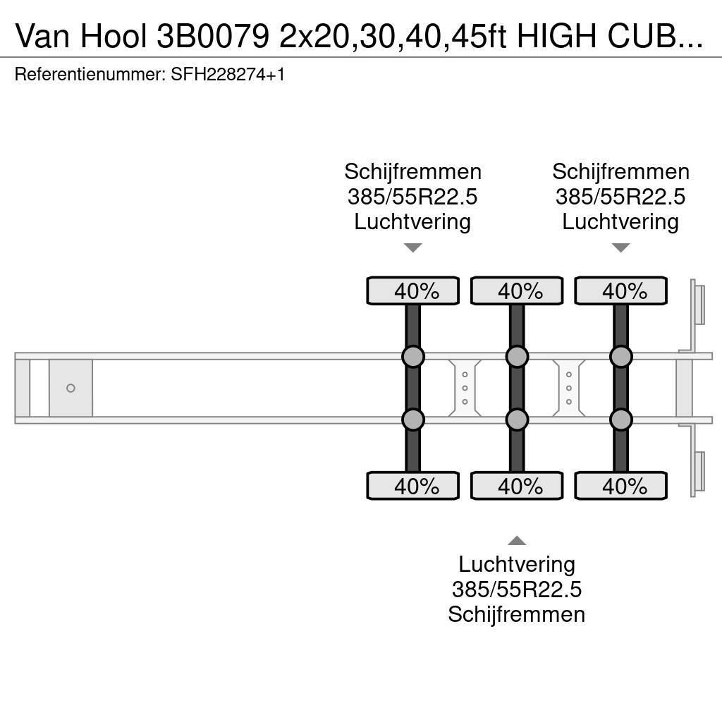 Van Hool 3B0079 2x20,30,40,45ft HIGH CUBE 'CENTRAL FRAME' Konteinertreileri