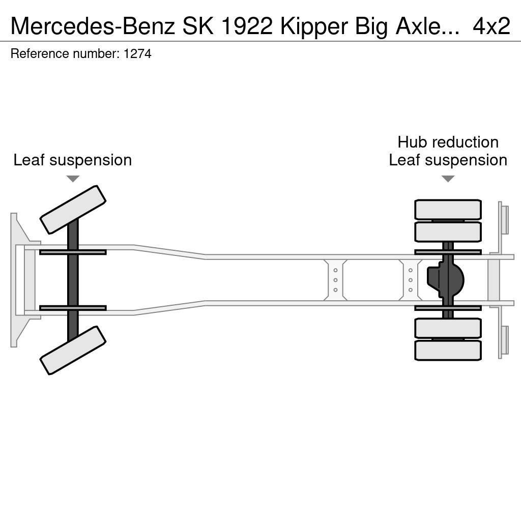 Mercedes-Benz SK 1922 Kipper Big Axle Full Steel Suspension V6 G Pašizgāzējs