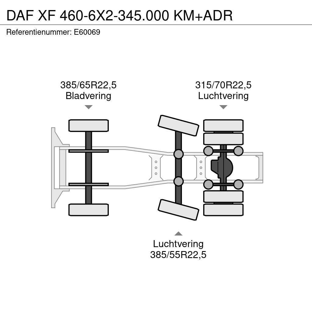 DAF XF 460-6X2-345.000 KM+ADR Vilcēji