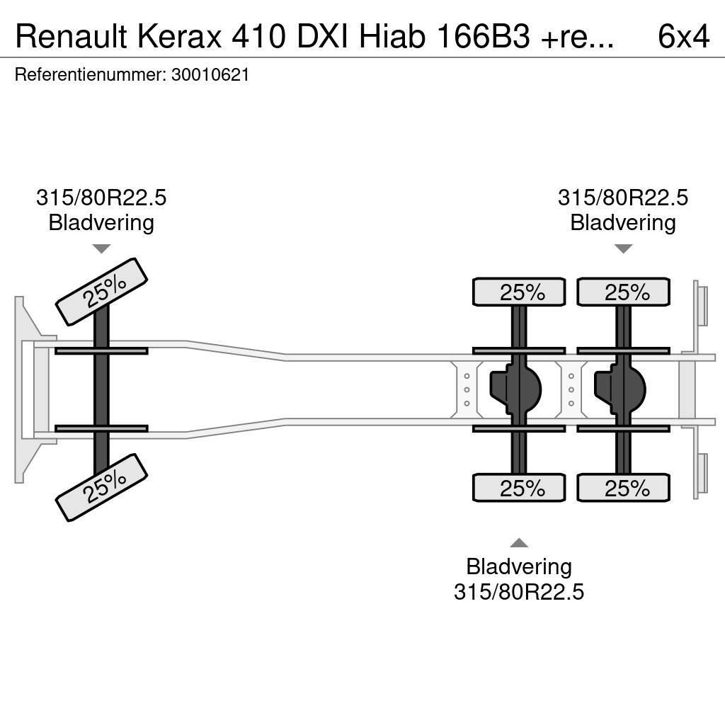 Renault Kerax 410 DXI Hiab 166B3 +remote Smagās mašīnas ar celtni