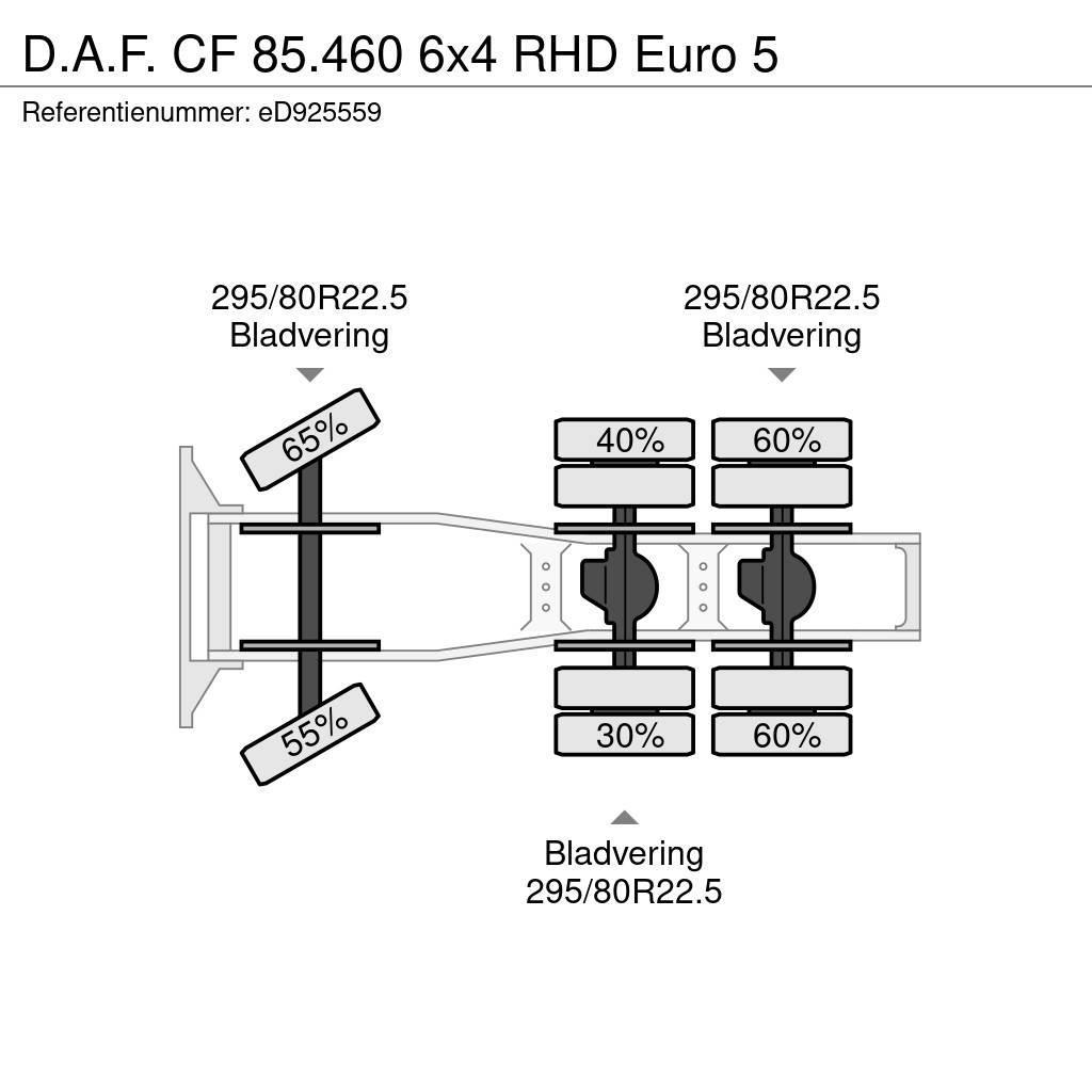 DAF CF 85.460 6x4 RHD Euro 5 Vilcēji