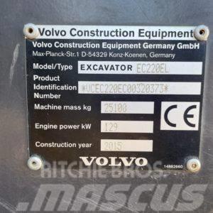 Volvo EC220E Kāpurķēžu ekskavatori