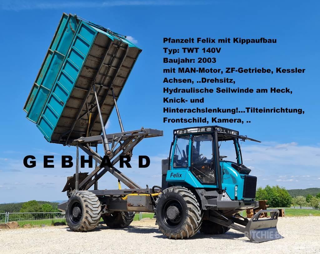 Pfanzelt Felix TWT 140V mit Seiwinde/Kipper/MAN-Motor/ZF-Ge Mežizstrādes traktori