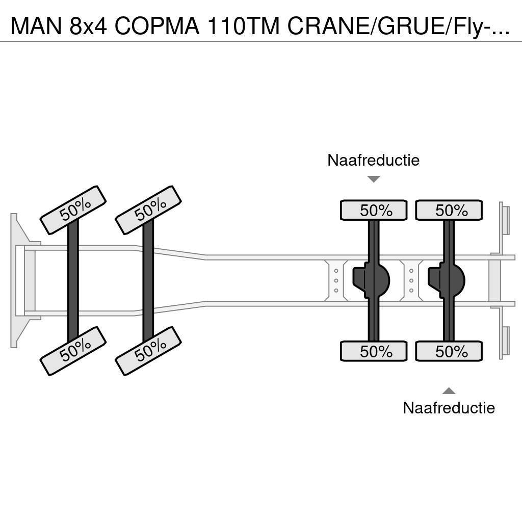 MAN 8x4 COPMA 110TM CRANE/GRUE/Fly-Jib/LIER/WINDE/EURO Visurgājēji celtņi