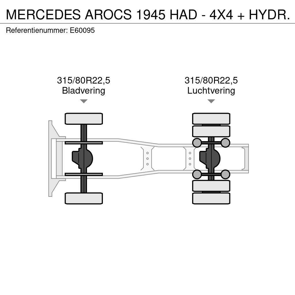 Mercedes-Benz AROCS 1945 HAD - 4X4 + HYDR. Vilcēji