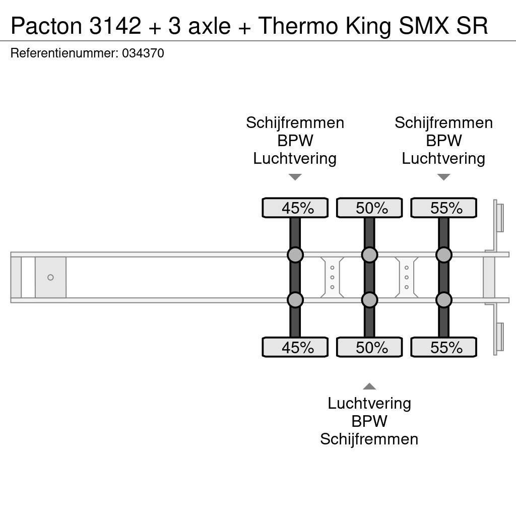 Pacton 3142 + 3 axle + Thermo King SMX SR Piekabes ar temperatūras kontroli
