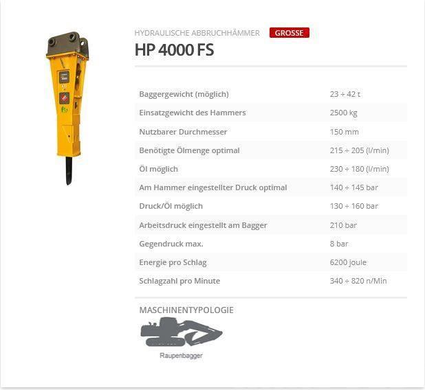 Indeco HP 4000 FS Āmuri/Drupinātāji