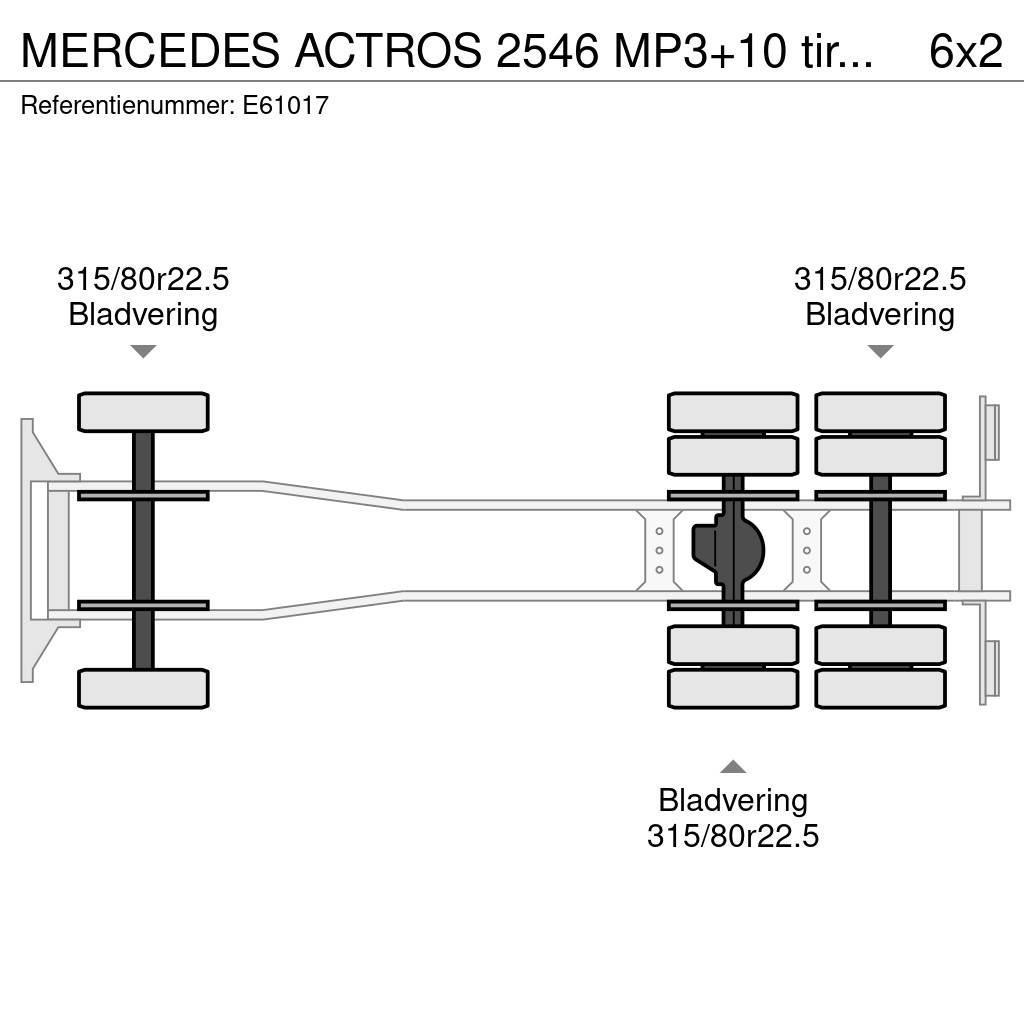 Mercedes-Benz ACTROS 2546 MP3+10 tires/pneus Smagās mašīnas ar konteineriem