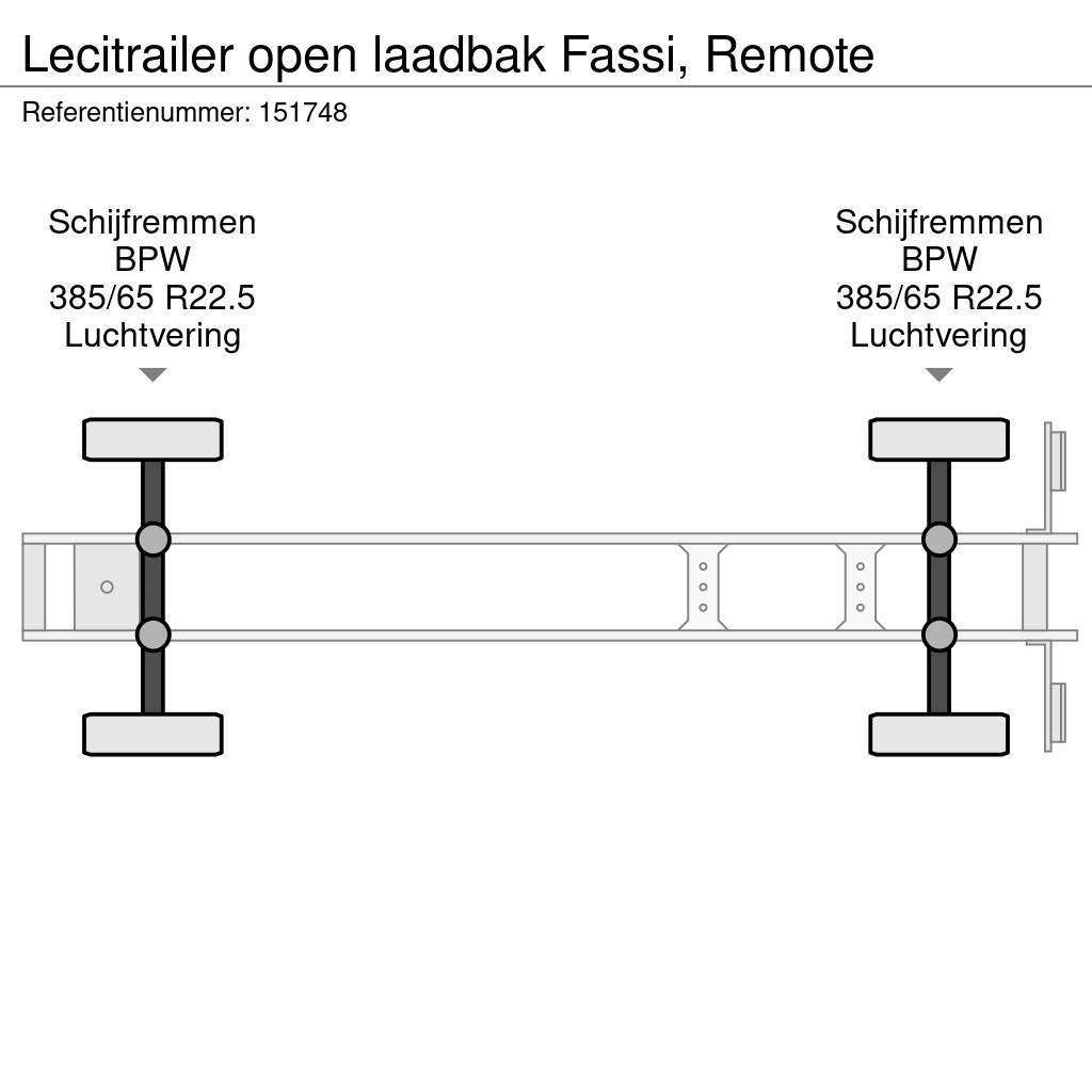 Lecitrailer open laadbak Fassi, Remote Tents treileri