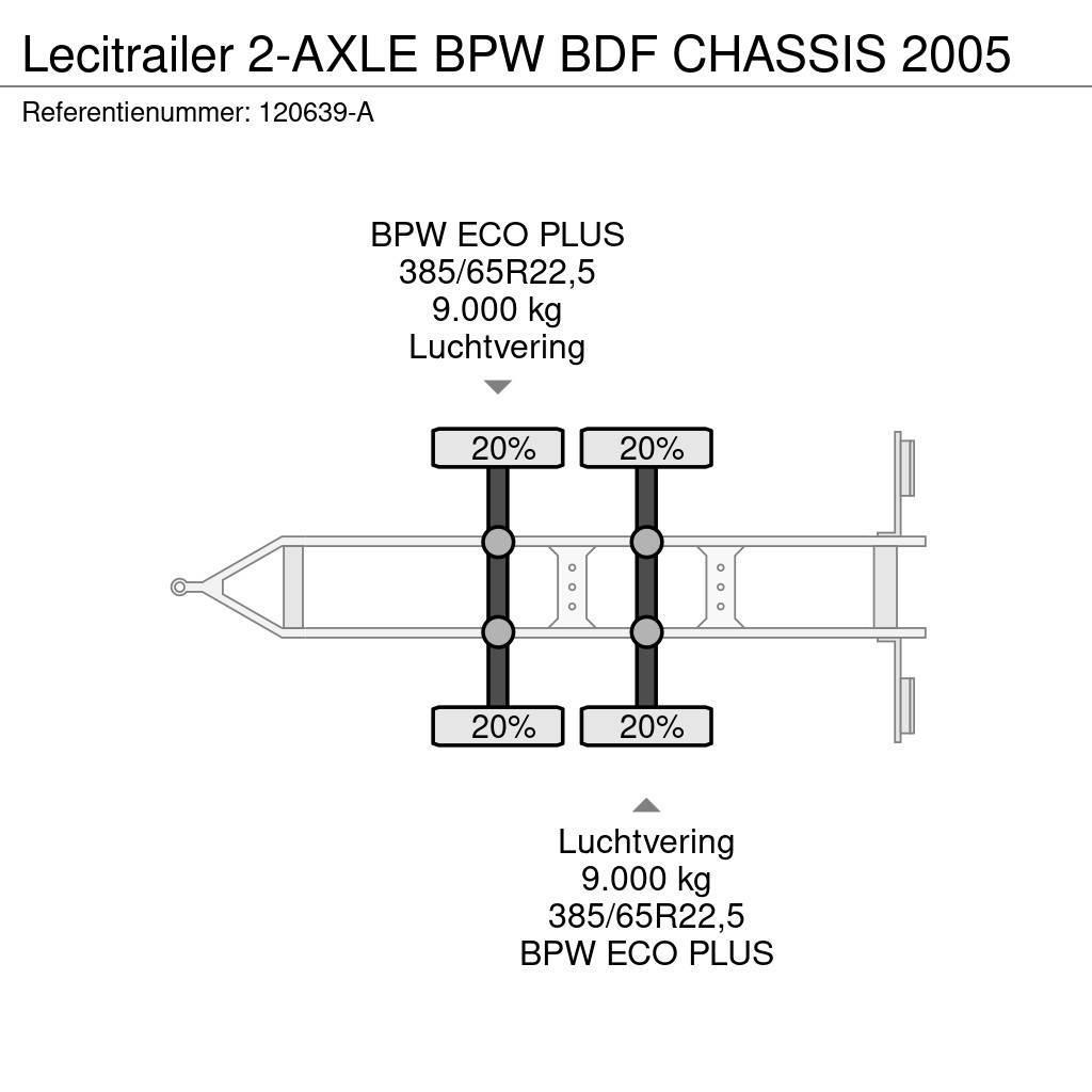 Lecitrailer 2-AXLE BPW BDF CHASSIS 2005 Konteineršasija
