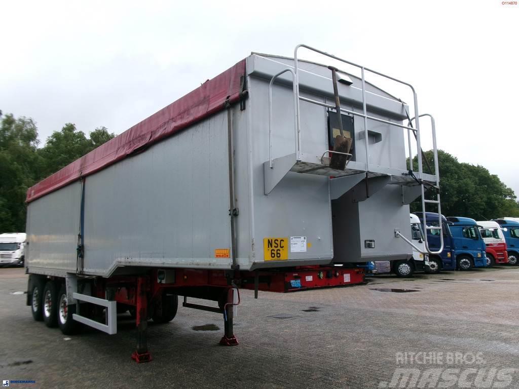 Wilcox Tipper trailer alu 55 m3 + tarpaulin Piekabes pašizgāzēji