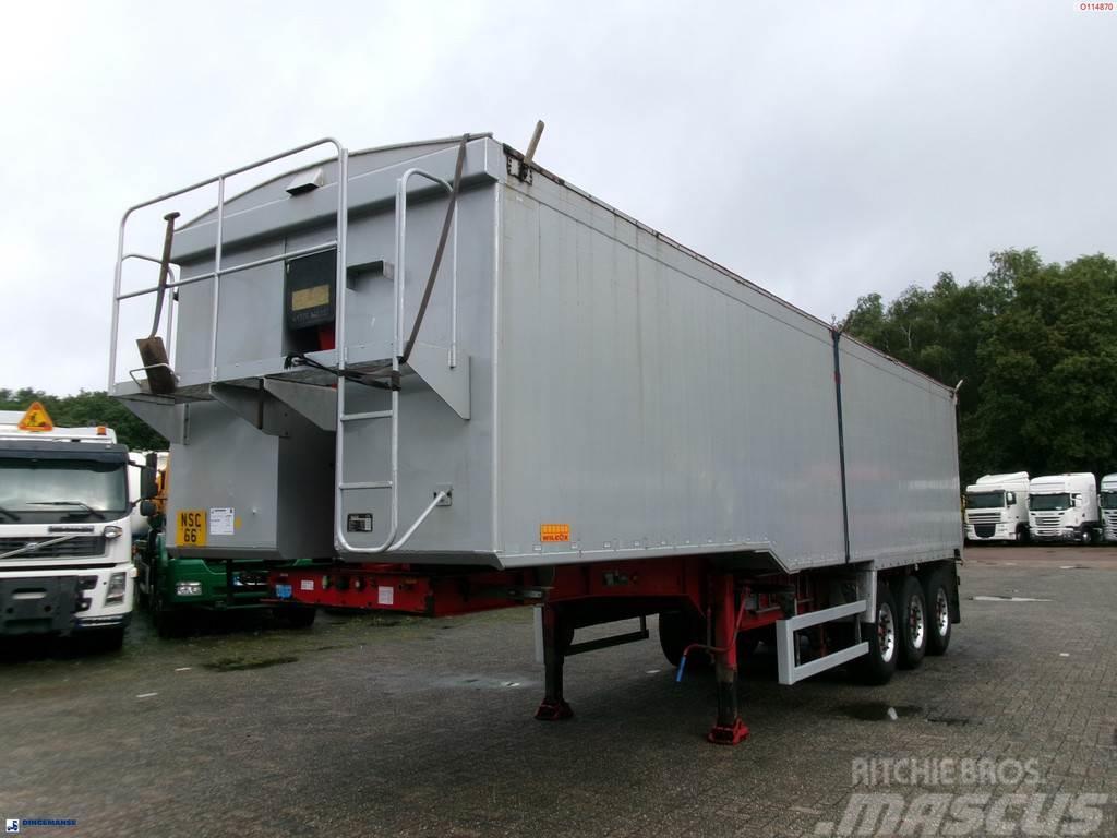 Wilcox Tipper trailer alu 55 m3 + tarpaulin Piekabes pašizgāzēji