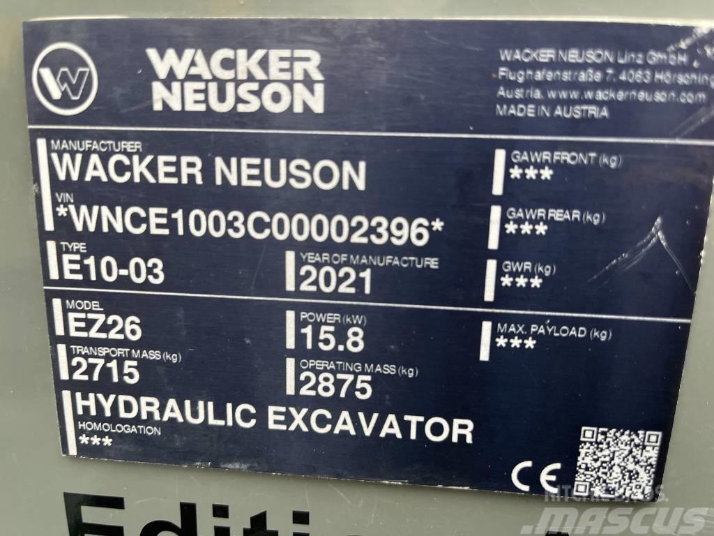Wacker Neuson EZ 26 Mini ekskavatori < 7 t