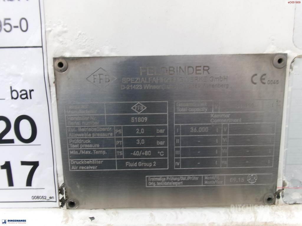 Feldbinder Powder tank alu 36 m3 / 1 comp Autocisternas