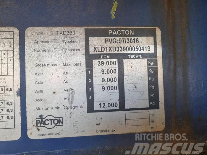 Pacton TXD 339 | Air suspension | BPW ECO P drum Tents treileri
