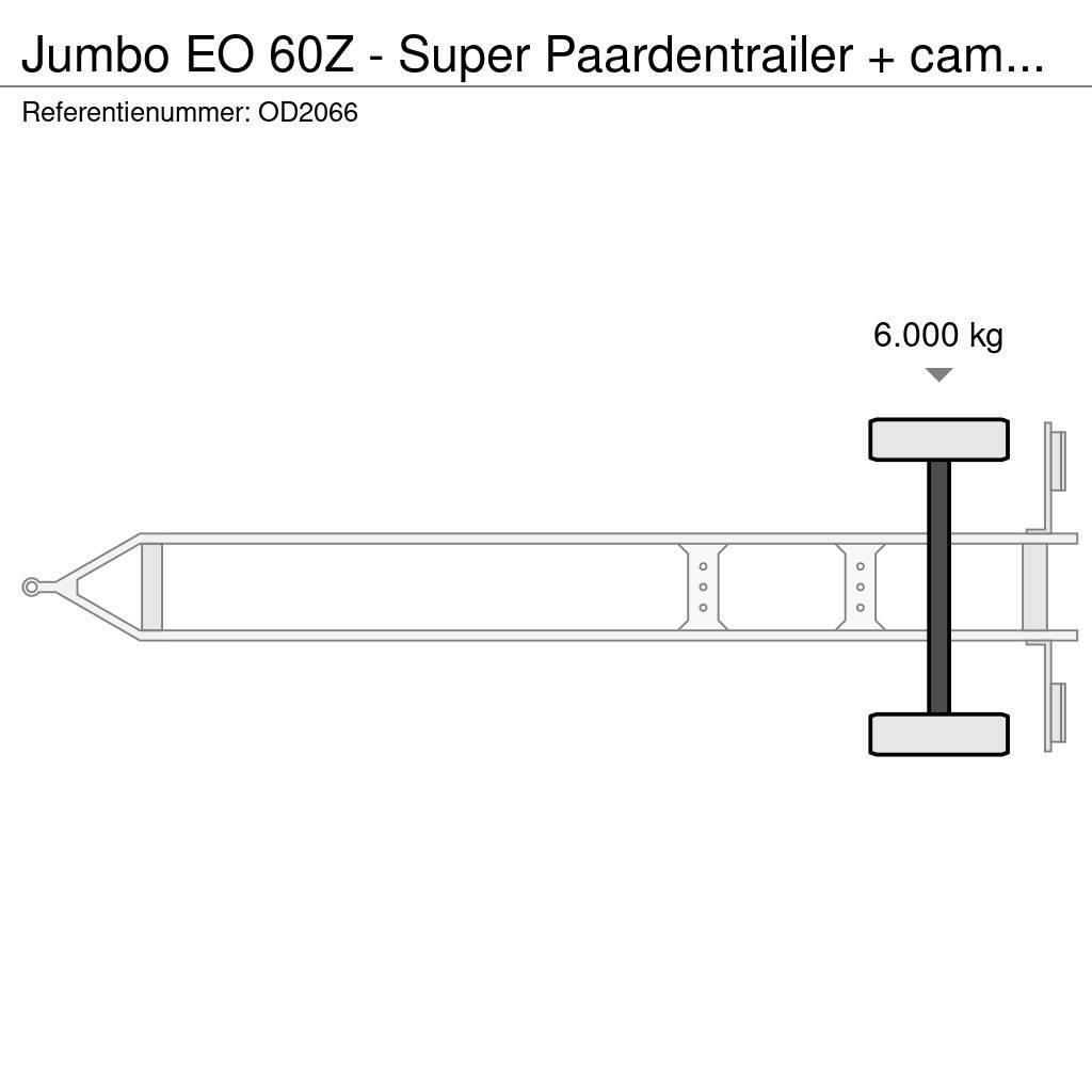 Jumbo EO 60Z - Super Paardentrailer + camper GEEN BTW! Dzīvnieku transportēšanas piekabes