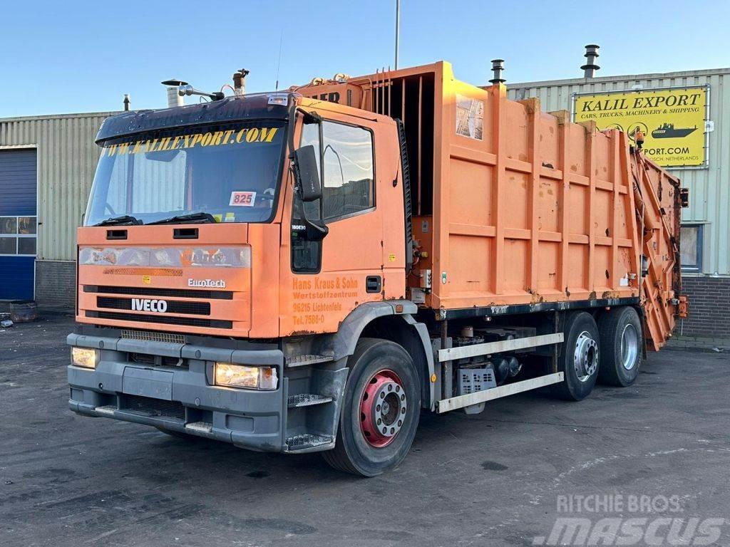 Iveco 180E30 Garbage Truck 6x2 Haller Good Condition Atkritumu izvešanas transports