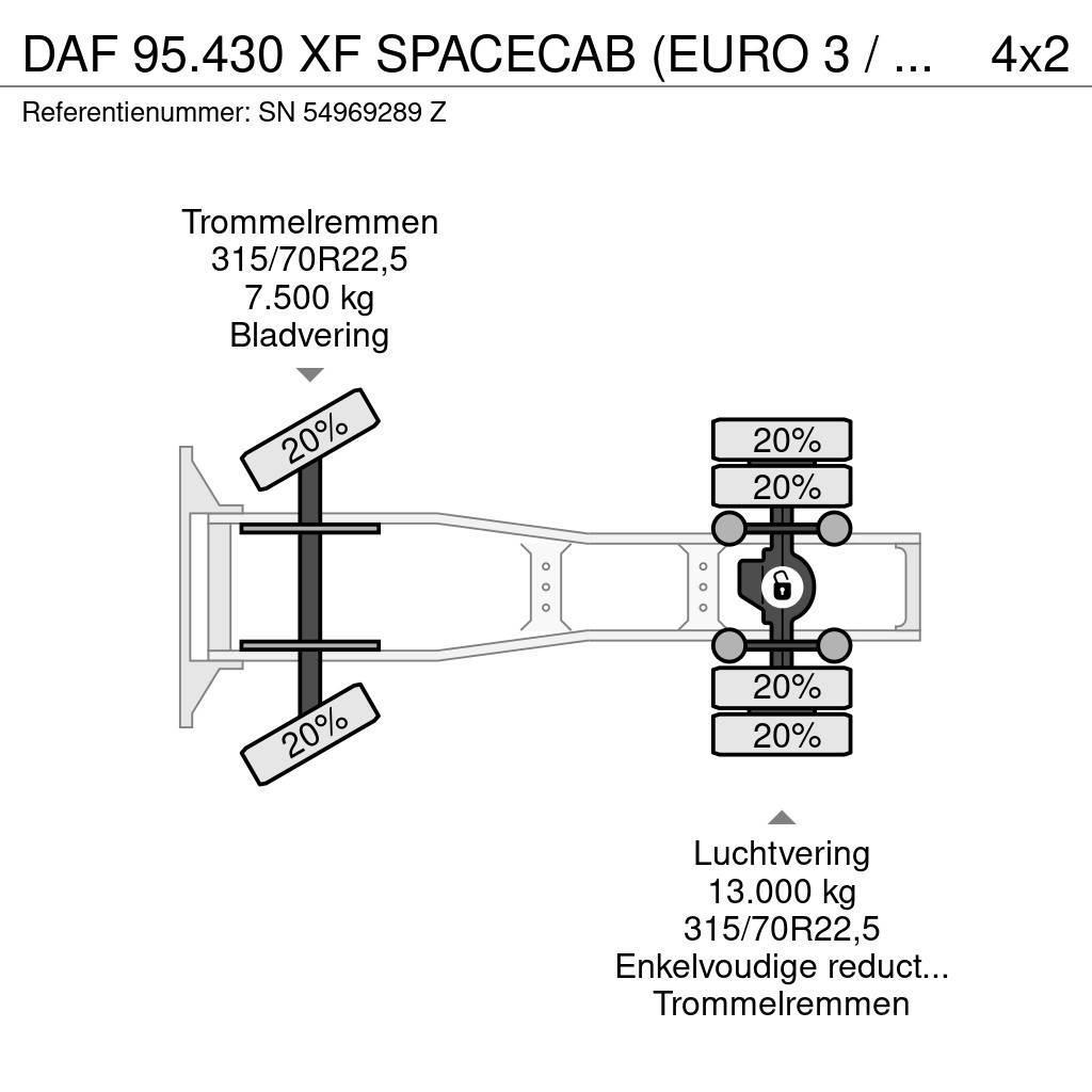 DAF 95.430 XF SPACECAB (EURO 3 / ZF16 MANUAL GEARBOX / Vilcēji