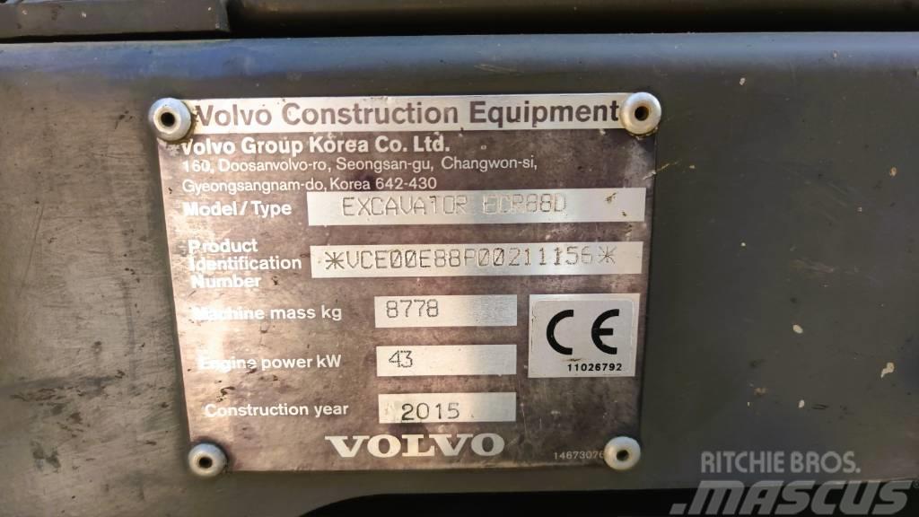 Volvo ECR 88D Kāpurķēžu ekskavatori