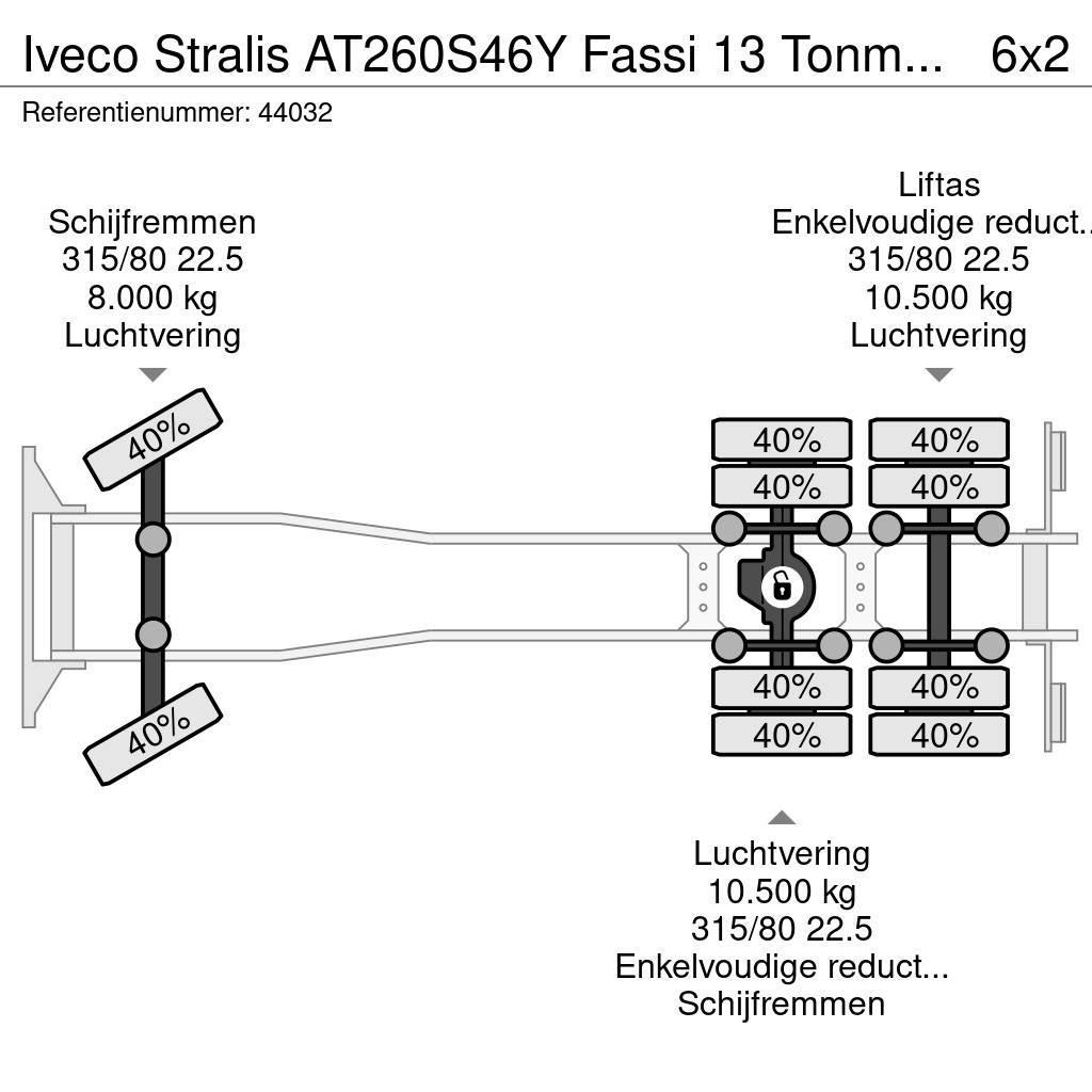 Iveco Stralis AT260S46Y Fassi 13 Tonmeter laadkraan Treileri ar āķi