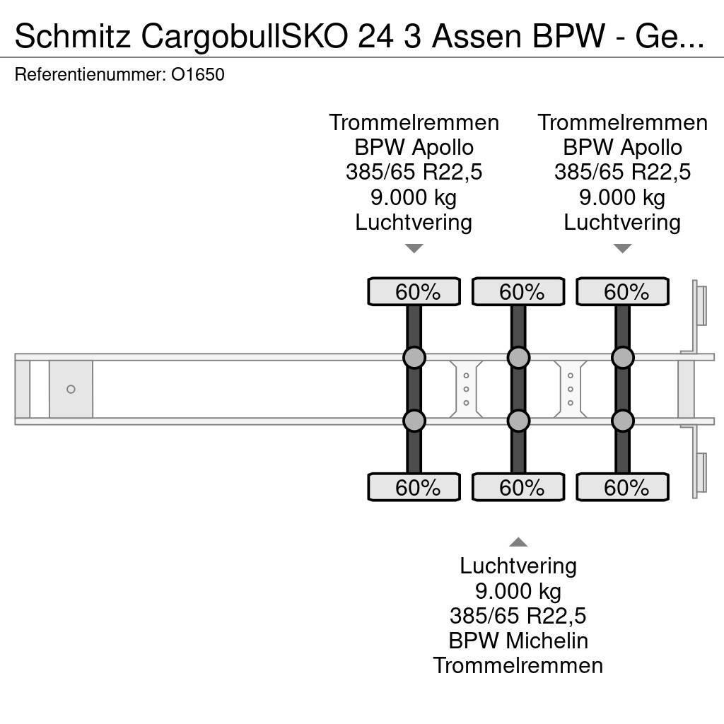 Schmitz Cargobull SKO 24 3 Assen BPW - Gesloten Opbouw - Gegalvanise Noslēgtās piekabes