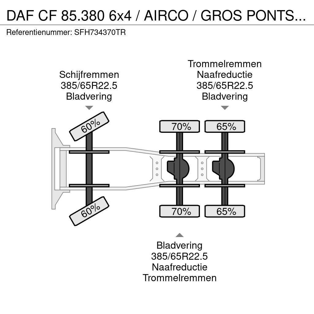 DAF CF 85.380 6x4 / AIRCO / GROS PONTS - BIG AXLES / L Vilcēji