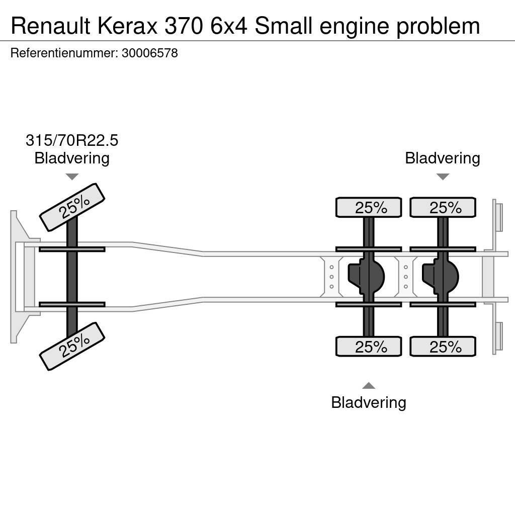 Renault Kerax 370 6x4 Small engine problem Šasija ar kabīni
