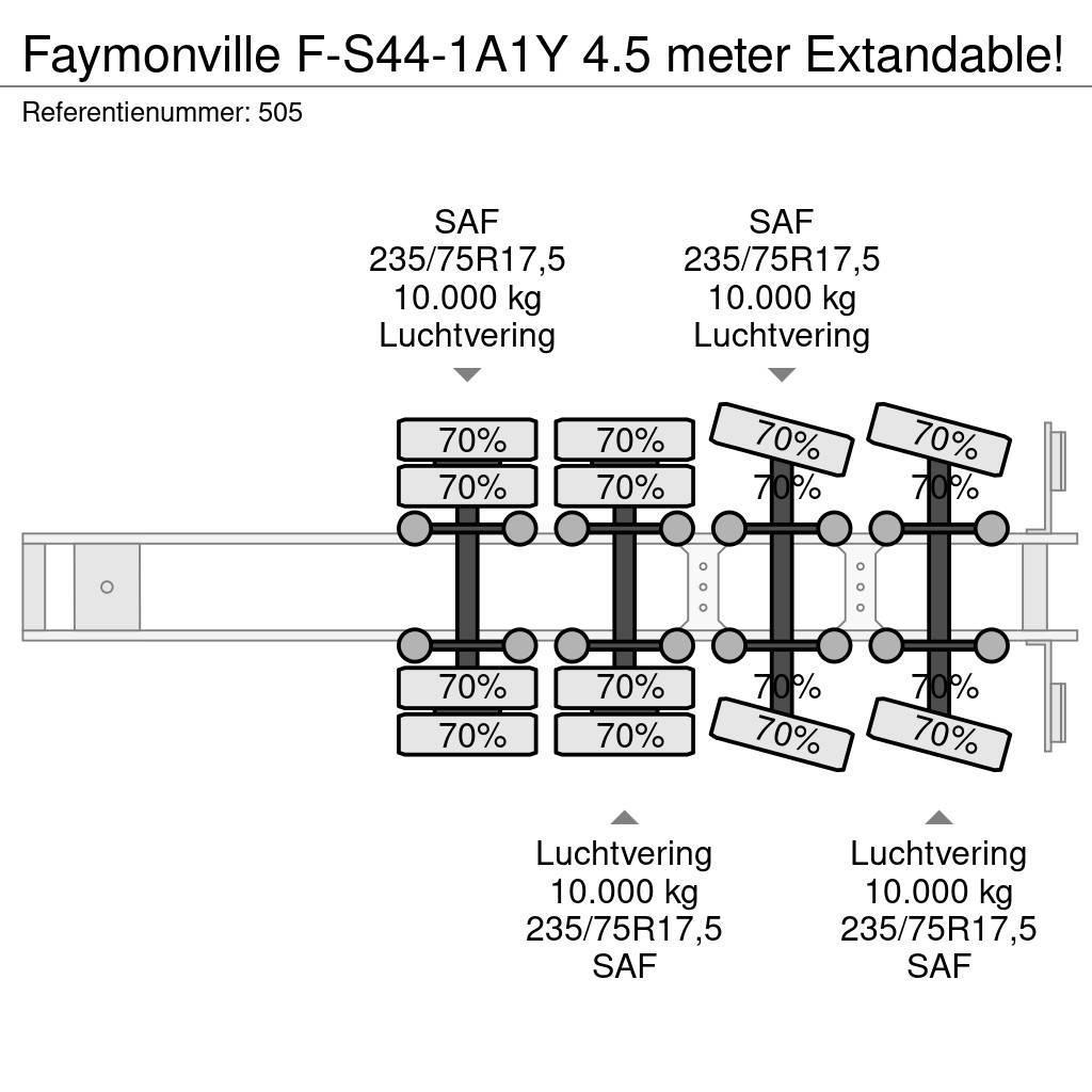 Faymonville F-S44-1A1Y 4.5 meter Extandable! Zemie treileri